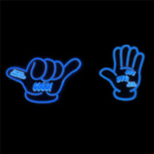 Car Electric LED Car Sticker ByeBye Safety Signs Trim Sticker Light Windshield Sticker Car Window Trim