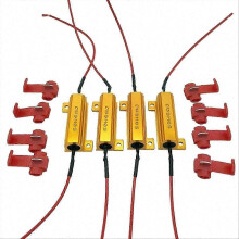 Resistencia de carga de 50 W y 6 ohmios compatible con bombillas LED de intermitentes para solucionar el parpadeo rápido.