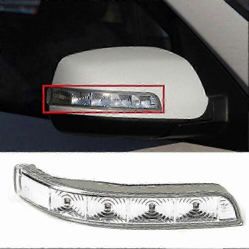 Mirror Light Compatible with Kia Sorento 2009-2014 Passenger Side Clear ABS LED 1
