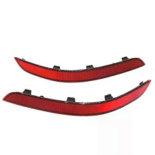 Embellecedor de luz reflectora del parachoques trasero compatible con Mercedes-Benz Clase GLK GLK250 GLK350, ABS, rojo