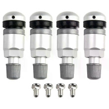 Válvulas para Sensor de Pressão de Pneu, Compatível com BMW Série 5, Material Metálico, Cor Prateada, Kit com 4 Unidades