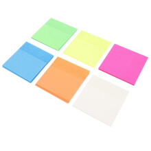 Transparente, selbstklebende Notizblöcke für Bücher, Büro, Zuhause und Schule, 50 Blatt pro Block, 6 Blöcke, PET-Material