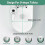 D Shape Soft Close Toilet Seat with Quick Release, Adjustable Hinges, White PP Plastic 4