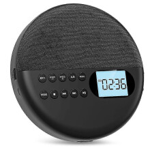 Portable CD Player with Bluetooth 5.0, Rechargeable Battery, Dual Stereo Speakers and Aux Cable