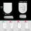 D Shape Soft Close Toilet Seat with Quick Release, Adjustable Hinges, White PP Plastic 3
