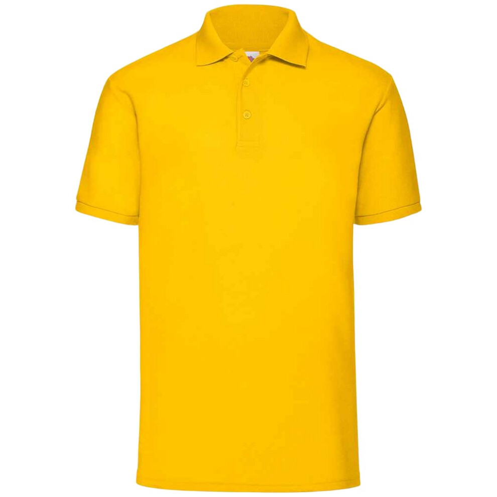 Fruit Of The Loom (L, Sunflower) Mens 65/35 Polo Shirt
