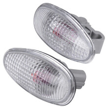 Intermitentes delanteros compatibles con Mitsubishi Outlander Pajero Montero Lancer Galant, color blanco, ABS (par)