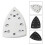 Triangular Sanding Pad for DTS 400/DS400 REQ Sander, 7-Hole Polishing Disc, PU & Nylon Backing 4