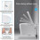 Square Toilet Seat Soft Close Quick Release Universal Fit White Polypropylene Durable 2