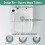 Square Toilet Seat Soft Close Quick Release Universal Fit White Polypropylene Durable 4