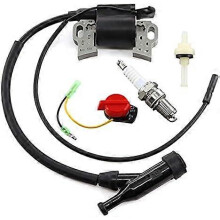 Bobine d'allumage compatible avec Honda GX240, GX270, GX340 et GX390, avec bougie et interrupteur.