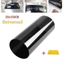 Film teinté pare-soleil 5 % VL compatible avec la plupart des voitures, 20 cm x 150 cm, noir, anti-UV, pour pare-brise.