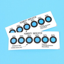 Humidity Indicator Cards 50 Pack, 6 Spot 10-60% Reusable with Clear Colour Change, MIL-I-8835A Standard