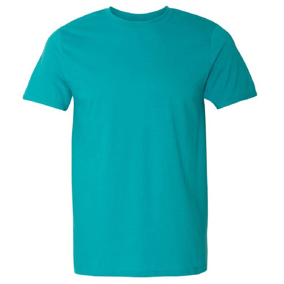 Gildan (M, Jade) Mens Short Sleeve Soft-Style T-Shirt