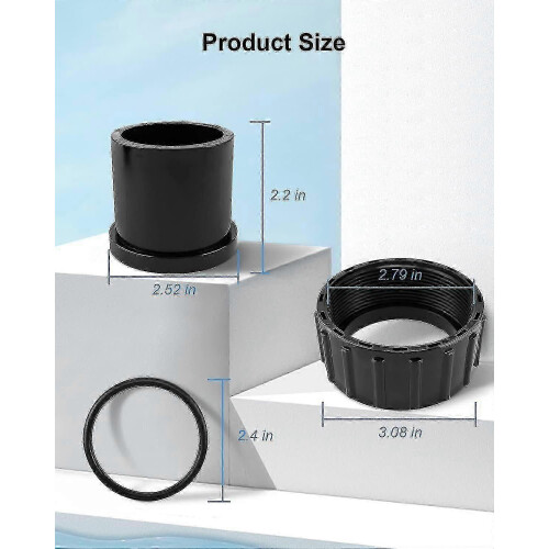 Adaptadores de dreno para bomba de piscina Compatível com Pentair Superflo 1,5 polegadas, acessórios de pressão PVC 1