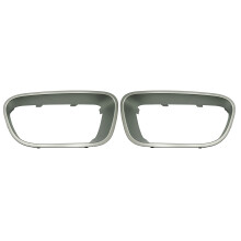 2st Främre Vänster Höger Stötfångare Nedre Mitten Grill Sidogaller Lock Trim för  C5 Aircross 2017-2021 Silver
