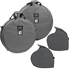 KCT Motorcycle Front and Back Rear Single Spare Wheel Bags Protective Padded Waterproof Transport Storage Zip Up Carry & Tyre Warmer Covers