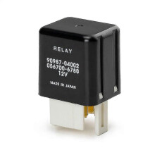 Automotive Relay 5-Pin 12V Compatible with Toyota Fan Oil Pump Light OEM 90987-04002 Black