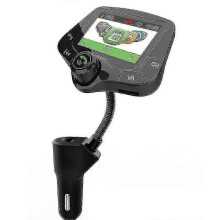 Adaptador de radio DAB para coche con Bluetooth, carga rápida USB y conexión AUX/FM.