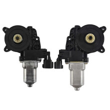 Paar Fensterhebermotoren für die Frontscheibe, kompatibel mit Ford Focus D3 (2012–2015), Teilenummer 6CP1-14A389-H1A, Farbe: Schwarz & Silber