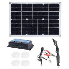 Monokristallines Solarpanel 20W 5V USB-Laderegler IP65 wasserdicht für Outdoor-Camping und Reisen