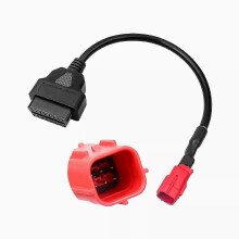 OBD naar OBD2 adapterkabel 6-pins naar 16-pins, compatibel met Honda, Suzuki, Yamaha, Ducati, Vespa en KTM diagnoseapparatuur.