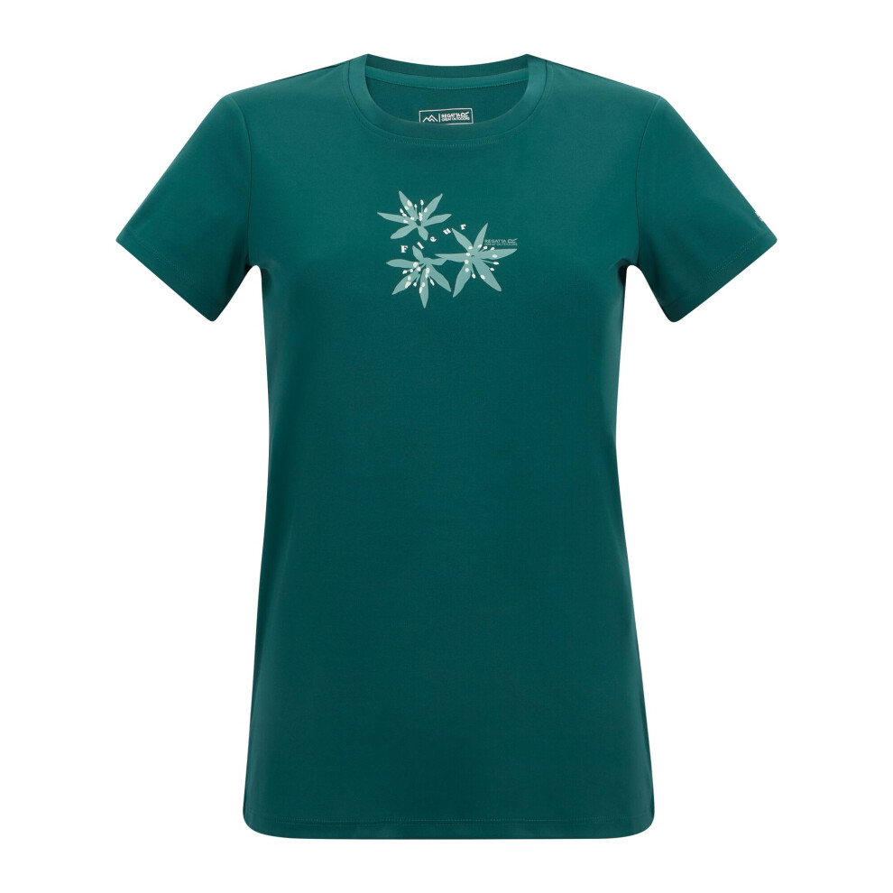 Regatta (20 Uk, Mediterranean Green) Womens/Ladies Fingal Flower T-Shirt