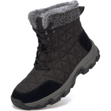 Unisex Snow Boots Winter Shoes Waterproof Fur Trekking Black 41 — waterproof snow boots, winter trekking boots, black outdoor shoes