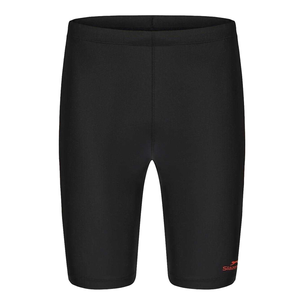 Slazenger (S, Black/Red) Mens Swim Shorts