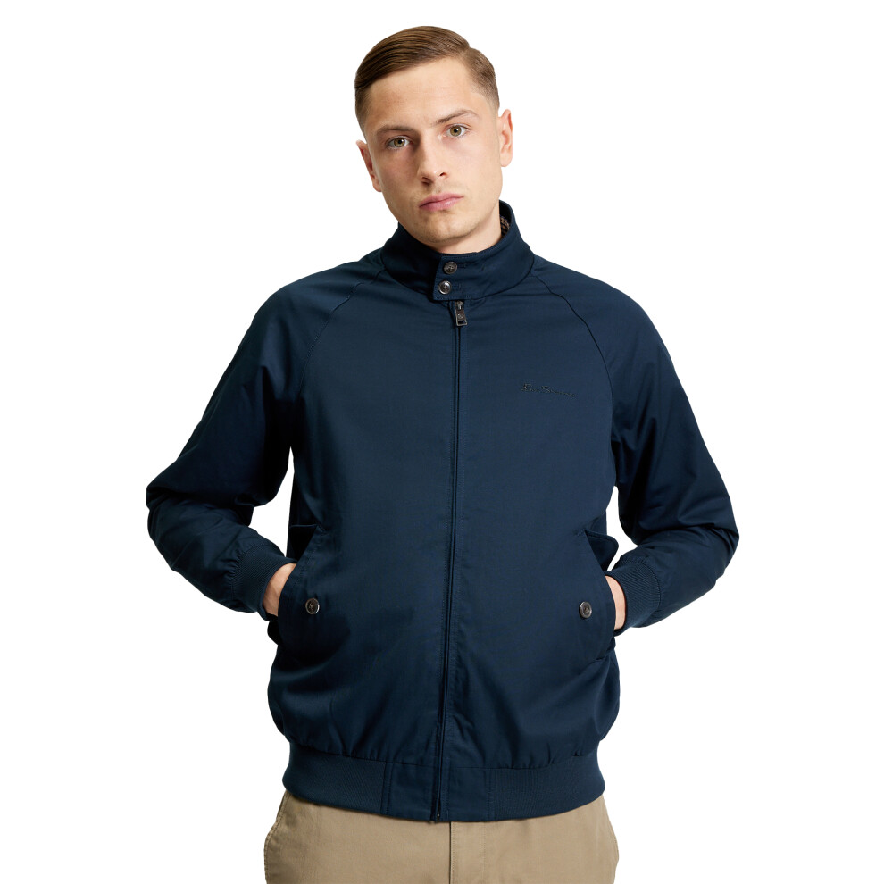 Ben Sherman (M, Dark Navy) Mens Harrington Signature Jacket