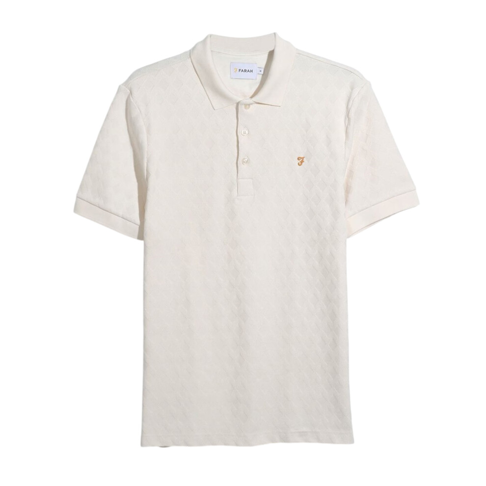 Farah (M, Ecru) Mens Horace Polo Shirt