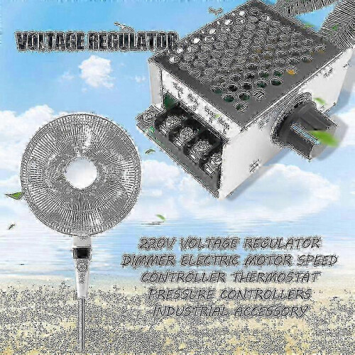 Thyristor Voltage Regulator 25-26A AC 220V Single Phase Motor Speed Controller for Fan, Heater, Drill 1
