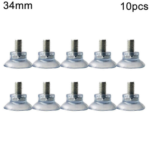 M8-Saugnäpfe mit transparenter Rändelmutter, PVC-Kunststoff, 10er-Pack, 34 mm 1