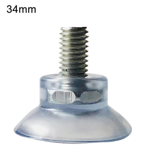 M8-Saugnäpfe mit transparenter Rändelmutter, PVC-Kunststoff, 10er-Pack, 34 mm 2
