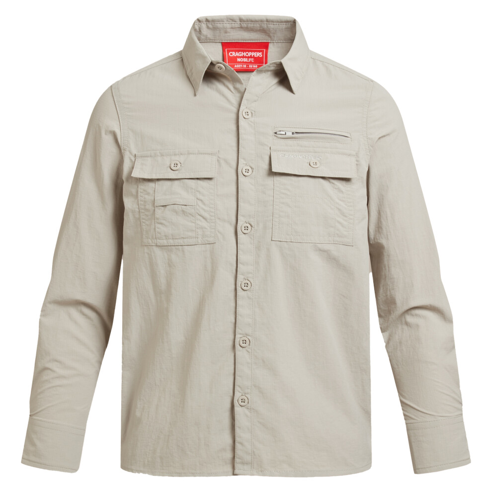 Craghoppers Kids Adventure Nosilife Long-Sleeved Shirt - Parchment - 5 Years - Parchment - 100% Recycled Nylon - Image 2