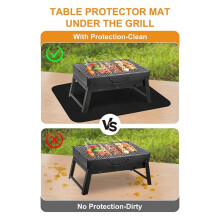 39,3 X 39,3 Inch Vuurvaste Grillmat voor Buitenbarbecues, voor Aanrecht en Tafel, Vuurvaste Mat