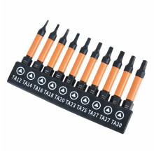 10 Pieces Bit Set, Drill Bit Set Length, Magnetic 1/4'' Hex Shank Screwdriver Bit, TA12-30