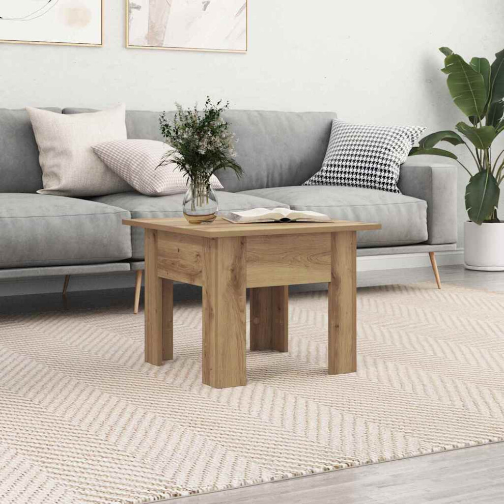 Vidaxl Coffee Table Artisan Oak 55 X 55 X 42 Cm Engineered Wood