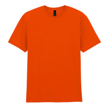 (S, Orange) Gildan Mens Cotton Lightweight T-Shirt