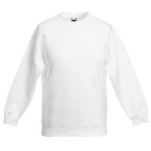 (12-13, White) Fruit Of The Loom Kids Unisex Classic 80/20 Set-In Sweatshirt (Pack of 2)