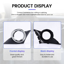Car Front Left Fog Light Cover Chrome Foglights Frame Grill Auto Accessories for 207 Sport 2006-2009