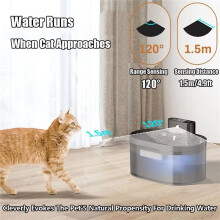 Cat Water Fountain 2.2l/74oz Wireless Pet Water Dispenser Automatic Dog Water Dispenser for Drinking Pet Water Fountain