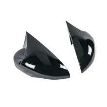 Rearview Mirror Cover Trim for  Fiesta MK7 2009-2017 Door Side Mirror Caps Accessories ,Gloss Black