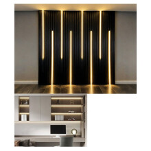 Tira de Luz LED COB con Sensor Táctil Regulable para Debajo de Gabinetes, Pantalla, PCB Negro para Retroiluminación de TV, Rejilla, Enchufe