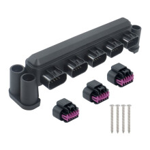 5-Way Junction Box with Three Weather Caps 98-8M0165557 for Mercury Marine or System 5 Way 988M0165557