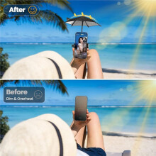 Strong Clip Phone Umbrella for Sun, Outdoor Phone Sun Shade Shield with Rotatable Angle Tanning Shade Cover for Phone