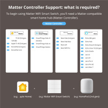 6-Gångs Matter WiFi Light för Neutral Wire Required SmartThing APP, Röst- & Fjärrkontroll Timer Scen