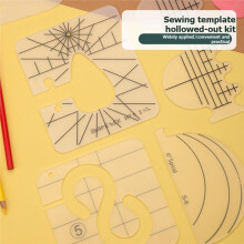 12 Pcs Quilting Templates Set Free Motion Quilting Rulers & Sewing Templates for Domestic Sewing Machine Crafting