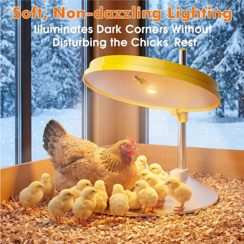 Chick Brooder Heating Plate with LED Light 45W Adjustable Temperature Brooder Plate for 15-20 Baby Chicks US Plug 1