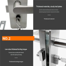 Double-Sided Handle Glass Door Lock for Frameless Glass Doors, Easy Installation Left Open